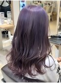 ピンクパープルダブルカラー紫カラーカシスラベンダー髪質改善◎
