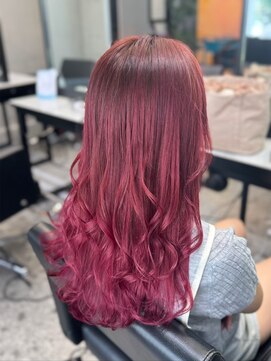 パヌポン(PANUPON) ケアブリーチピンクカシスバレイヤージュハイライト