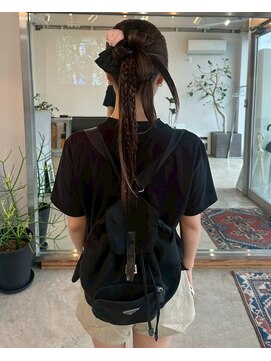 ヘアアレンジアップスタイル編み込み成人式ヘアセット