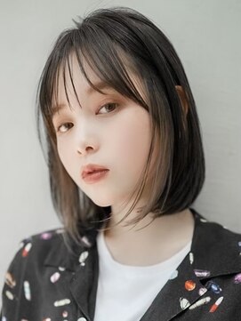 ギークス(GEEKS) 【GEEKS渋谷】イヤリングカラー/冬カラー/伸ばしかけボブ/透明感