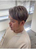 メンズミルクティーグレージュショート【佐藤和弥】