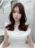 透明感チョコレートブラウン/艶カラー/ブラウンカラー/表参道