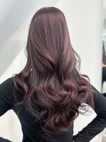 アイティーバイアルバム 松戸店(IT by ALBUM) 顔周りレイヤー韓国ヘアロングピンクベージュ_ba587841
