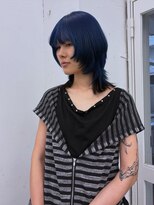 クク 渋谷(QUQU)&nbsp;ブルー　ウルフ　レイヤー　青