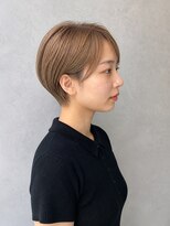 ラピッシュ 常盤平店(Lapish)&nbsp;丸みショートボブ＋ベージュブラウン