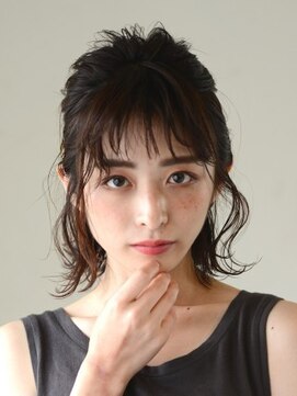 アース 本八幡店(HAIR&MAKE EARTH) 外ハネグレージュセミディ