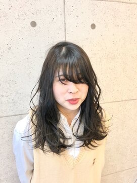 ヘア デザイン ビーチ(Hair Design Beach) 【Beach】　ディープブラック×ロングエッジ