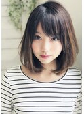 《Agu hair》大人かわいいワンカールボブ 小顔ミディアム