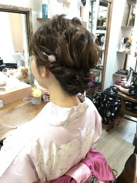 ロカット サロン(Roquat Salon) 浴衣ロングシニヨンアレンジ【ヘアアレンジ  立川/立川南】