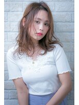 ヘアーアートシフォン 川口東口店(hair art chiffon) ウォーターフォールのことりベージュor黒髪毛先パーマセミディ