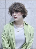 ショートパーマ×グレージュ　町田