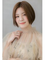 カバーヘア イヴ 戸頭店(COVER HAIR EVE) カーキベージュ切りっぱなしひし形グラボブZ戸頭20代30代40代