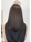 ロングヘア パープルアッシュ