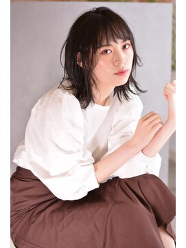 ドルセプラタ(Dulce plata) 揺れミディ透明感カラーゆるふわツヤ髪レイヤーカット20代30代