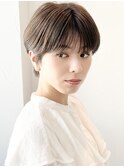 前髪ハンサムくびれイメチェンナチュラルショート30代40代50代