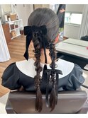 編み下ろしツイン