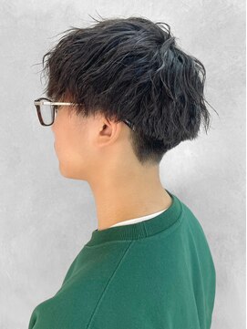 アルバム 新宿(ALBUM SHINJUKU) ツイスト波巻き_アッシュブラックウルフマッシュパーマ_ba464661