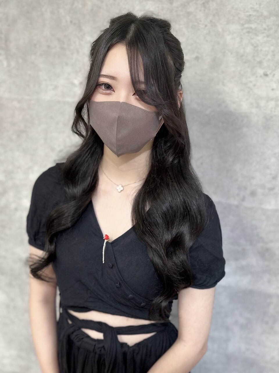 シールエクステ60枚/ハーフアップアレンジ/韓国風ヘア：L199395799