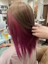 ヘアーディア みどり店(Hair...DiA) ミルクティーベージュ×インナーピンク