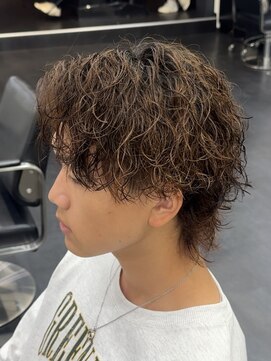 メンズサロンドットリアン(dot. lien) 濡れスパイラルパーママッシュエロウルフメンズパーマ