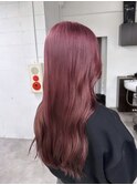 ダブルカラーミルクティーベージュレイヤーカット韓国ヘア