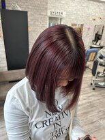 サロンジオ 本厚木(salon the O's) イメチェン/レッドブラウン/フルバング/似合わせカット/本厚木駅