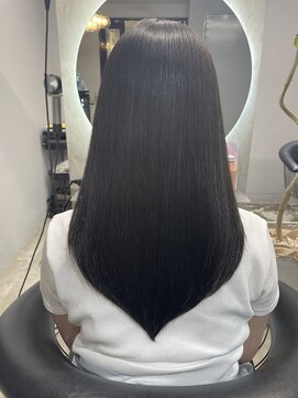 エトラ 渋谷店(etora) ★小顔前髪ワンカールレイヤーカット黒髪ネビージュボブルフ