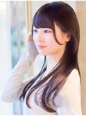 うる艶感美髪ロングレイヤー/重ためバング/20代/30代/40代
