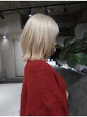 レイヤーボブ◯ブロンドベージュ◯レイヤーカット