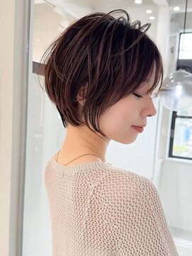 ロンドエニカ 大宮(Lond enika) イメチェン外ハネボブ美髪ワイドバングレイヤーショート/大宮