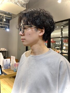 ジアン バイ ミルボン NU茶屋町+(GIEN by milbon) メンズカット/大人/波巻きスパイラルパーマ/垢抜けヘアスタイル