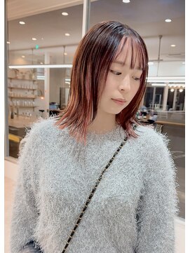 ヌール(Nuru) innercolor×暖色ボブ