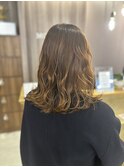 ウェーブ巻×ミックス巻