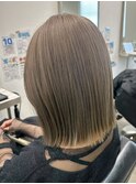グレージュ/ボブ/ダブルカラー/ブリーチ/青葉台