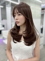 フォンズ(FONS)&nbsp;透明感ショコラグレージュ秋カラー/ロングレイヤー/顔周りカット