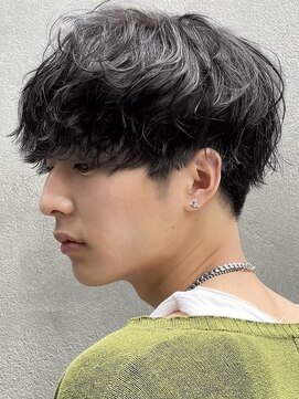 レタッチバイフィフス(RETOUCH by fifth) 原宿シャドウパーマ緩めスパイラルパーマッシュセンターパート◆