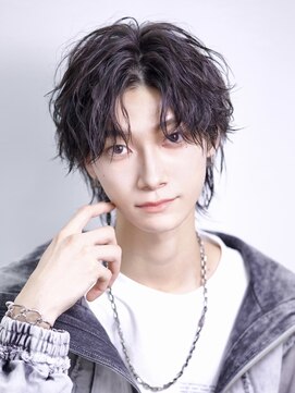 リップス 難波(LIPPS) 無造作センターパートウルフ