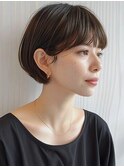 上品ツヤ感ひし形ショートボブ