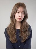 《CODE.LINE》レイヤーハッシュ顔まわりカットダークブラウン