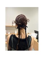 ヘアリゾートレガロ 瓢箪山店(Hair Resort regalo)&nbsp;裾カラーウルフボブレイヤーボブオリーブグレージュくらげヘアー