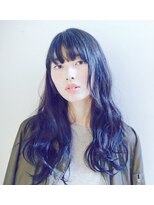 アピッシュ シーナ 海老名店(apish ciena)&nbsp;＊ワイドバングラフwaveロング♪黒髪ブルージュ☆
