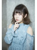 【salon de MiLK 原宿】耳かけウェーブ×サファリベージュ