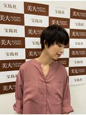 大人かわいいマッシュショートのオリーブアッシュ「熊谷安史」４