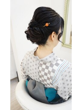 ヘアアンドメイクジップ恵比寿 (Hair&Make ZIP) 浴衣 シンプルシニヨン 着付け