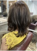 ミディアムのくびれボブウルフ☆