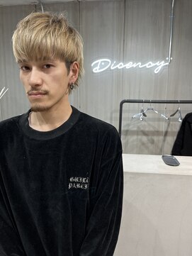 ディセンシー(Dicency) 【Dicency】メンズ マッシュウルフ×ブリーチダブルカラー