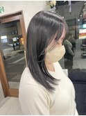 透明感グレージュ×艶ストレート♪
