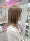 ダークアッシュ/ミディアムレイヤーカット［髪質改善/縮毛矯正］