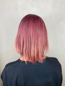 ラトリエ ブロカント 立川北口店(L'atelier BROCANTE) カラー  ブリーチ イルミナカラー 立川 ピンクカラー ミディアム