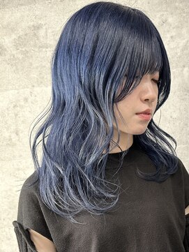 ルイス(L'wis) 縮毛矯正履歴あり。ダブルカラー！めいめいブルー【L'wis乙津】
